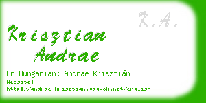 krisztian andrae business card