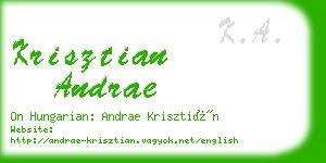 krisztian andrae business card